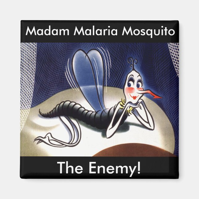 Vintage Madam Malaria Mosquito Magnet (Front)
