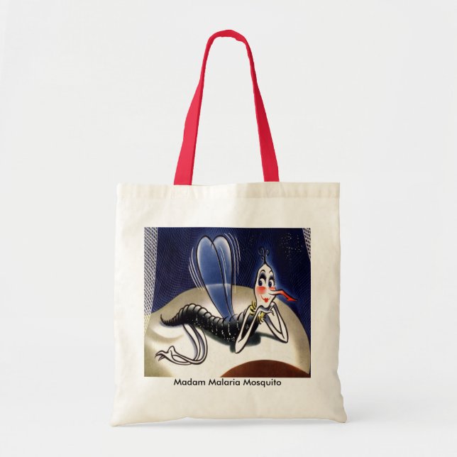 Vintage Madam Malaria Mosquito Tote Bag (Front)