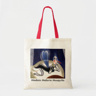 Vintage Madam Malaria Mosquito Tote Bag