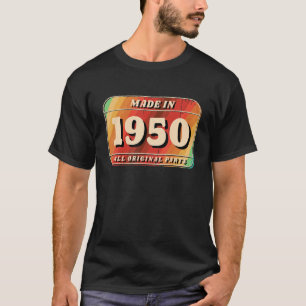 Vintage Made In 1950 Original Parts License Plate T-Shirt