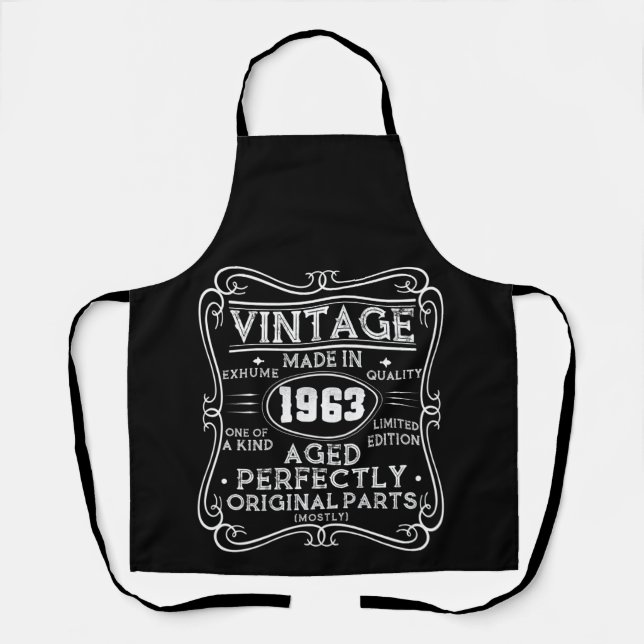 Vintage Made In 1963 Retro Classic Apron (Front)
