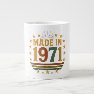 Vintage "Made in 1971" Distressed Design Large Coffee Mug