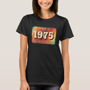 Vintage Made In 1975 Original Parts License Plate T-Shirt