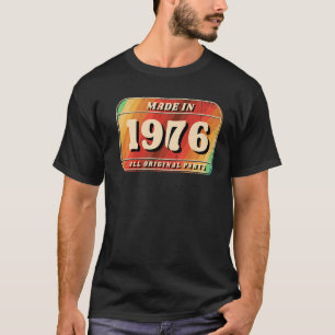 Vintage Made In 1976 Original Parts License Plate T-Shirt