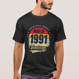 Vintage Made In 1991 Retro Classic 31 Year Old Bir T-Shirt