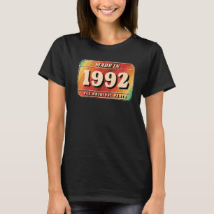 Vintage Made In 1992 Original Parts License Plate T-Shirt