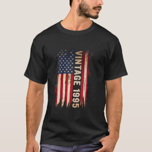 Vintage Made In 1995 American Flag 30th Birthday G T-Shirt