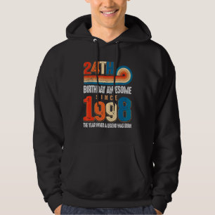 Vintage Made In 1998 24th Birthday The Legend Was  Hoodie