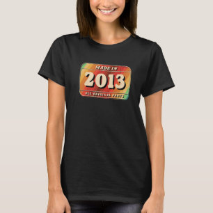 Vintage Made In 2013 Original Parts License Plate T-Shirt