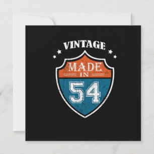 Vintage Made In 54 1954 Birthday Gift Invitation