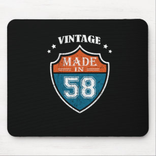Vintage Made In 58 1958 Birthday Gift Mouse Pad