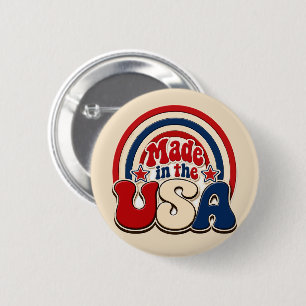 Vintage "Made in the USA" Patriotic Badge