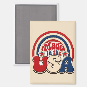 Vintage "Made in the USA" Patriotic Badge Magnet