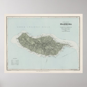 Vintage Madeira Island Map (1904) Poster