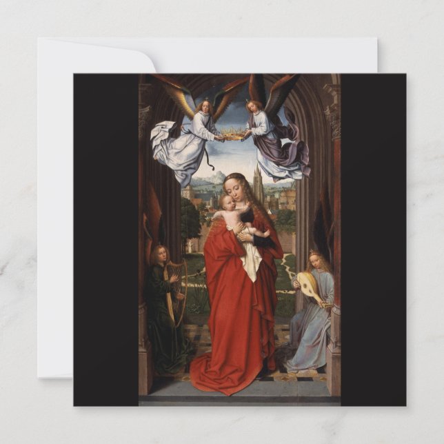 Vintage Madonna And Child Religious Christmas Card (Front)