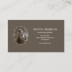 Vintage Madonna and Child with Silver Frame Business Card