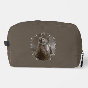 Vintage Madonna and Child with Silver Frame Dopp Kit