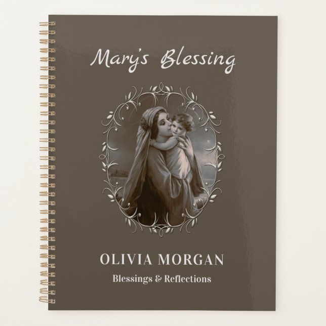 Vintage Madonna and Child with Silver Frame Planner (Front)