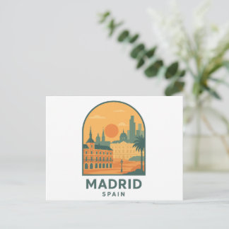Vintage Madrid Spain Travel – Retro City Postcard