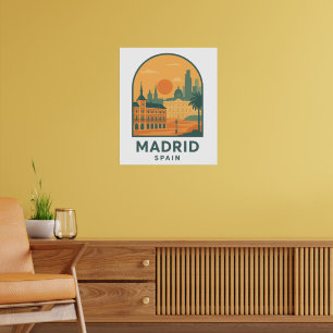 Vintage Madrid Spain Travel – Retro City Poster