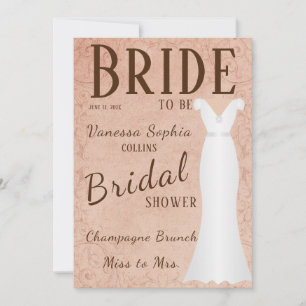 Vintage Magazine Cover Bridal Shower Invitation
