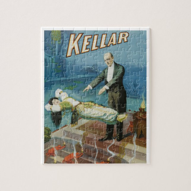 Vintage Magic Poster, Magician Harry Kellar Jigsaw Puzzle (Vertical)