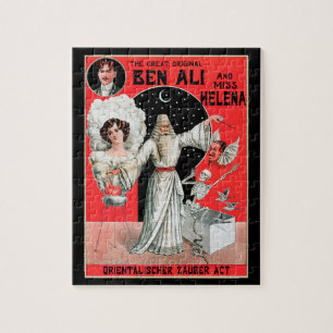 Vintage Magic Poster, the Great Original Ben Ali Jigsaw Puzzle