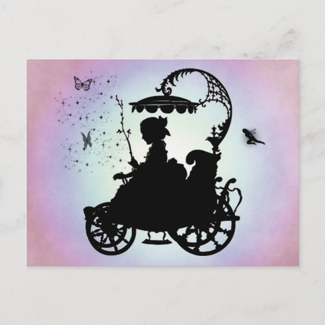 Vintage Magical Carriage Postcard (Front)