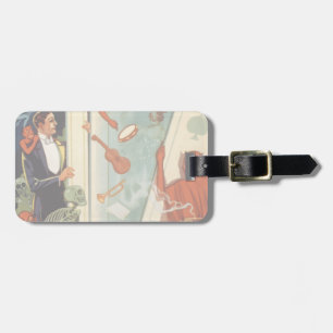 Vintage Magician Carter the Great Magic Act Luggage Tag