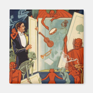 Vintage Magician Carter the Great Magic Act Magnet