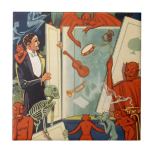 Vintage Magician Carter the Great Magic Act Tile