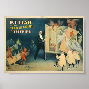 Vintage Magician Illustration Poster
