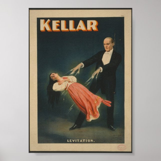 Vintage Magician Illustration Poster (Front)