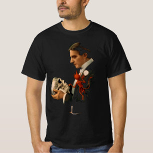 Vintage Magician, Thurston Holding a Human Skull T-Shirt