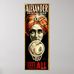 Vintage Magicians Playbill 1910 Poster