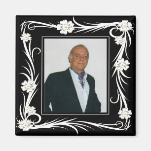 Vintage Magnet Vintage Floral Add Your photo