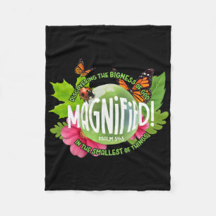 Vintage Magnified Smallest Insects Adventure Vbs 2 Fleece Blanket