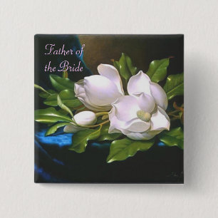 Vintage Magnolia Father/Bride Button
