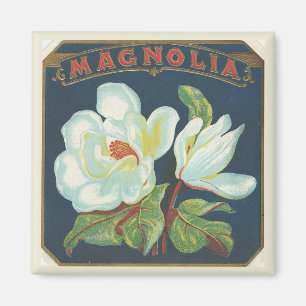 Vintage Magnolia Flower Magnet