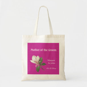 Vintage magnolia flower mother of the groom tote bag