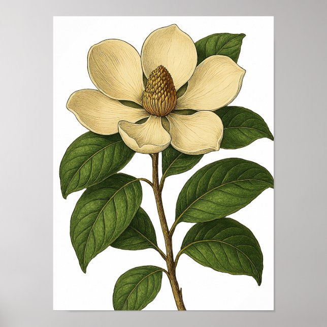 Vintage Magnolia Poster (Front)