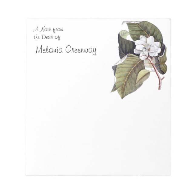 Vintage Magnolia Southern Style Personalised Notes (Front)