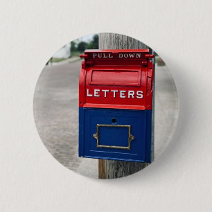 Vintage Mailbox 6 Cm Round Badge