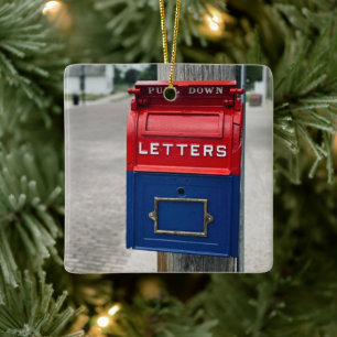 Vintage Mailbox Ceramic Ornament