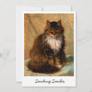 Vintage Maine Coon Cat Sending Smiles