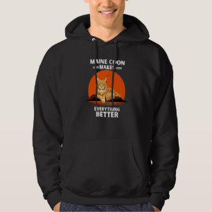 Vintage Maine Coon Makes Everything Better Retro Hoodie