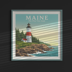 Vintage Maine Poster
