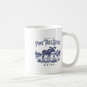 Vintage Maine Retro State Parks Us Travel Hiking G Coffee Mug