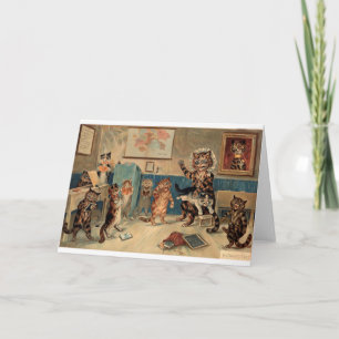 Vintage Mainzer Cats - Naughty Student, Card