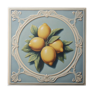 Vintage Majolica Lemon Tiles